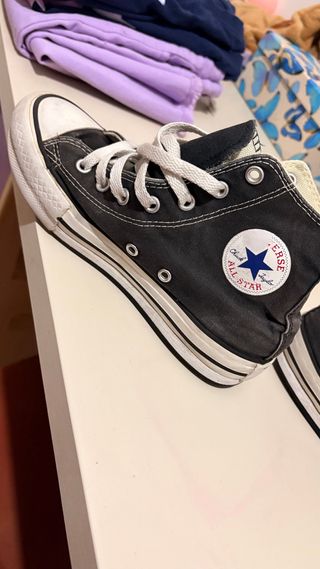 Bambas Converse niña negras y blancas