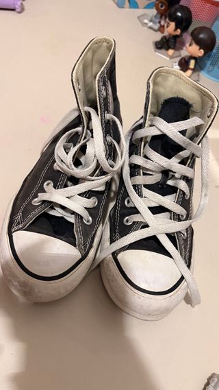 Bambas Converse niña negras y blancas