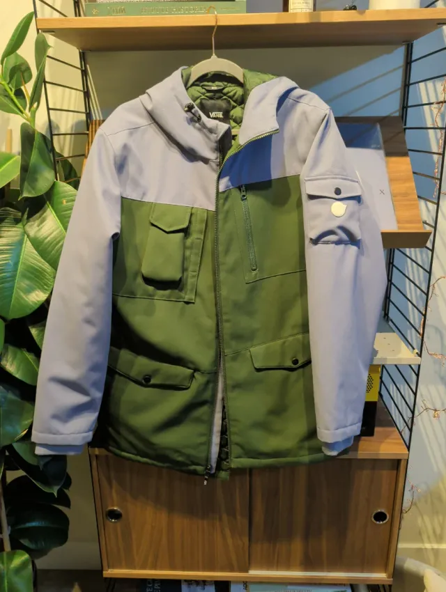 Abrigo Vans neopreno Hombre Morado y Verde