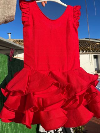 Traje de Flamenca rojo Niña 3-4-5 años