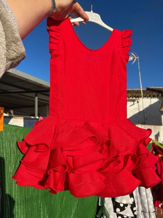 Traje de Flamenca rojo Niña 3-4-5 años