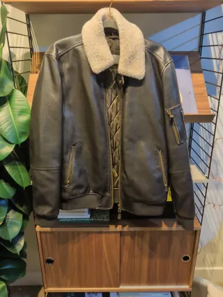 Chaquetón Zara Hombre Marrón