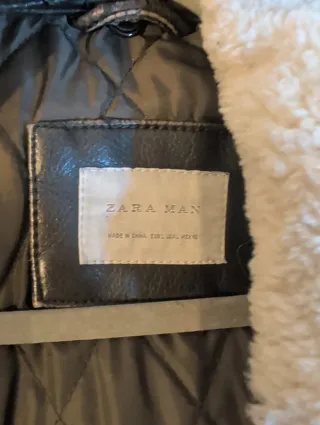 Chaquetón Zara Hombre Marrón