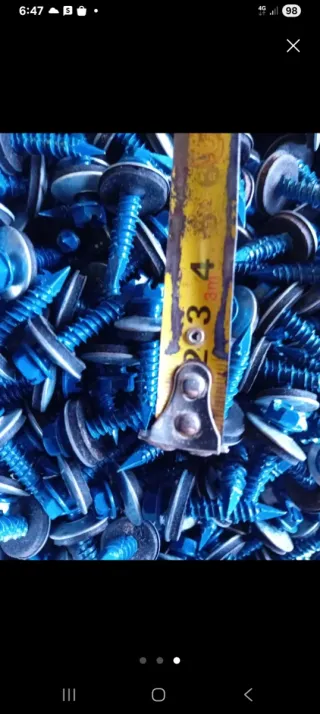 Tornillos rosca chapa azules