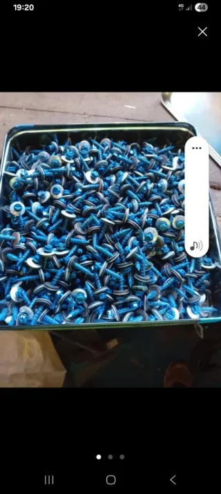 Tornillos rosca chapa azules