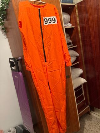 Disfraz/Mono Carcel Naranja Talla Única