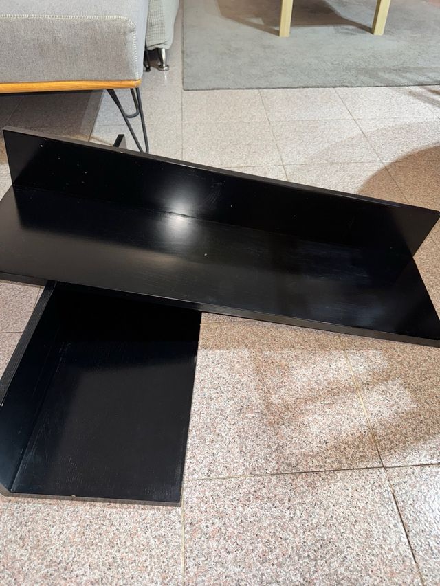 Baldas negras madera maciza