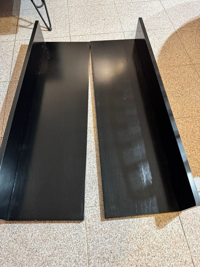 Baldas negras madera maciza