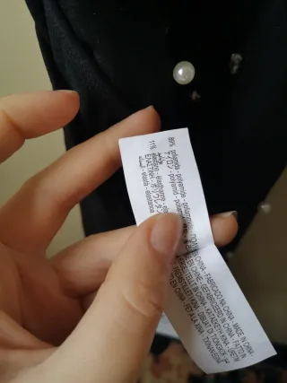 Abito Zara nero con perle e strass