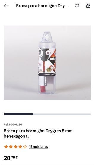 Broca hormigón Drygres 8mm hexagonal