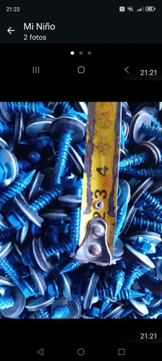 Tornillos para madera azules