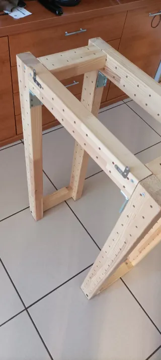 Mesa Artesanal Madera y Metal