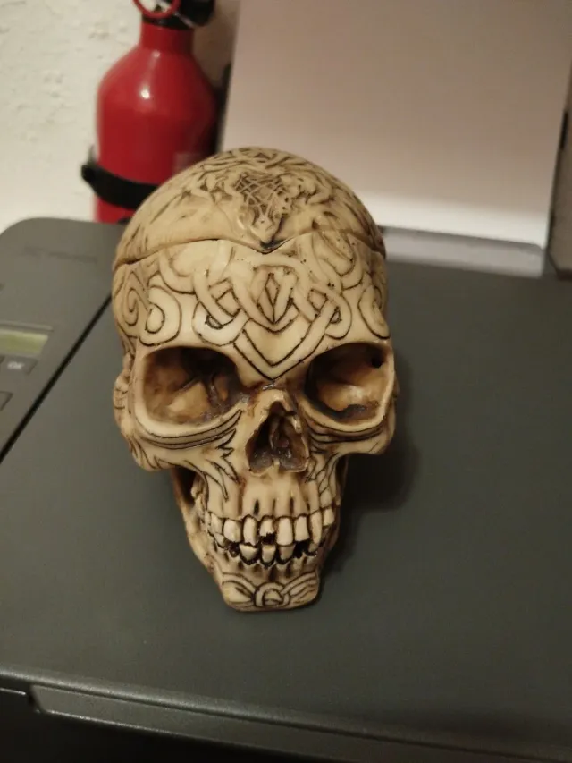 Calavera Celta cenicero o caja decorativa