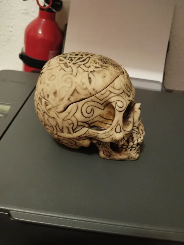 Calavera Celta cenicero o caja decorativa