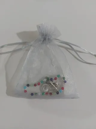 Pulsera doble con charm y piedras