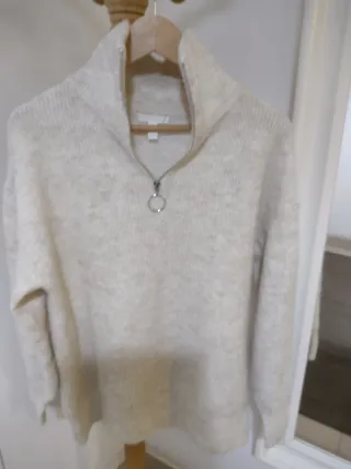 Jersey H&M cremallera beige