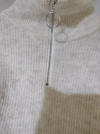 Jersey H&M cremallera beige