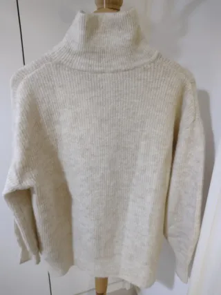 Jersey H&M cremallera beige