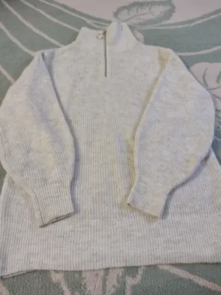 Jersey H&M cremallera beige