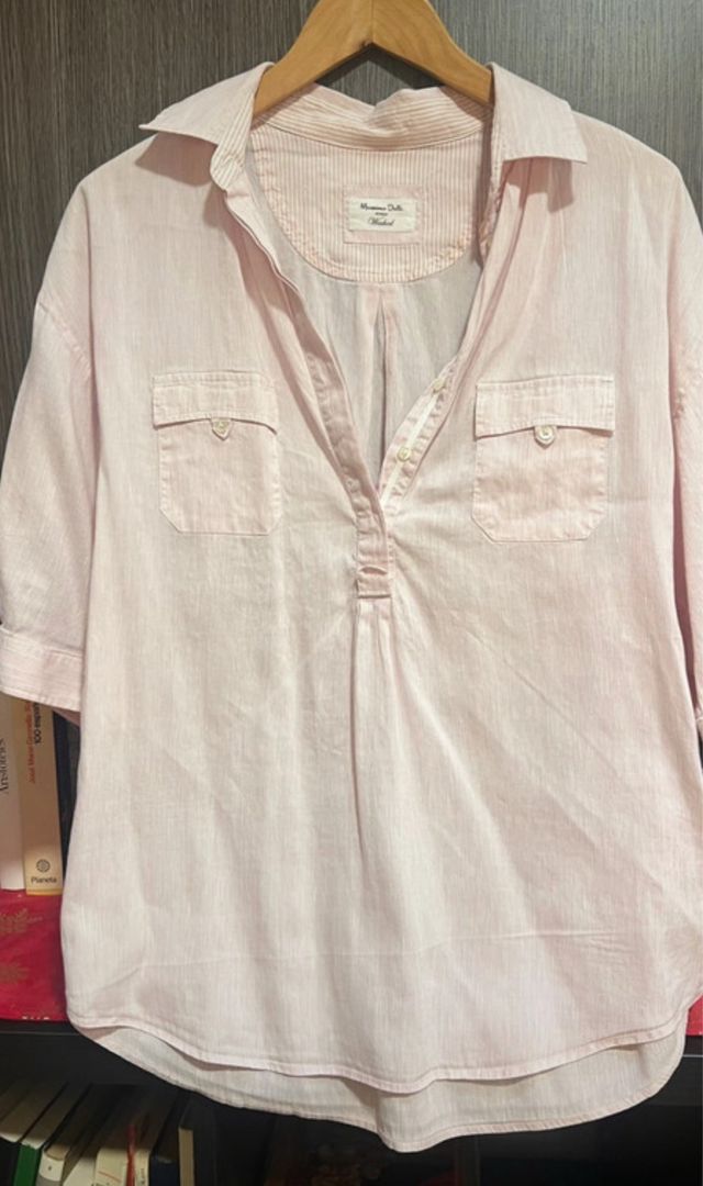 Camisa Massimo Dutti rayas rosa