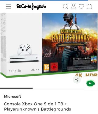 Xbox One S 1TB + PUBG precintada
