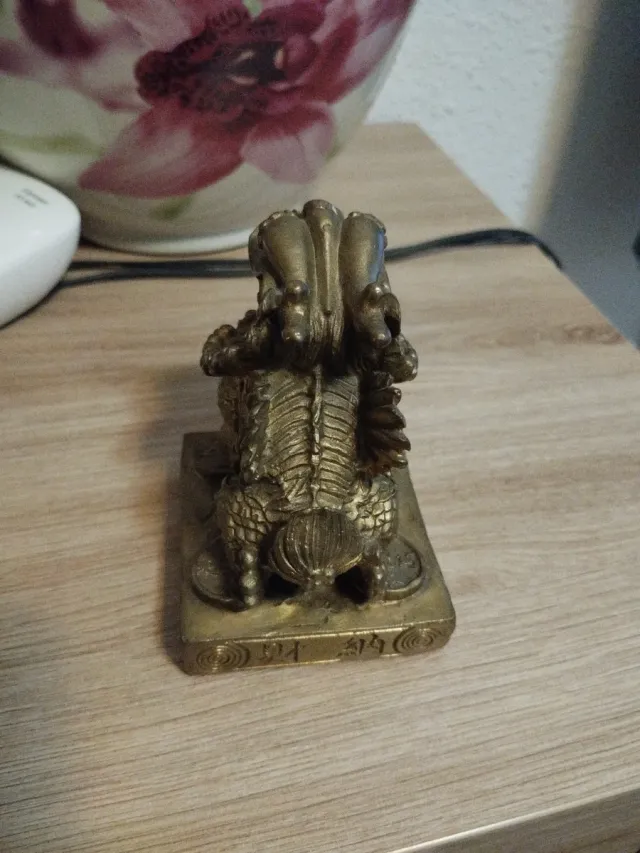Figura Pixiu Feng Shui Fortuna Latón