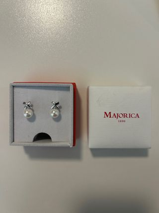 Pendientes Majorica Perlas Plata