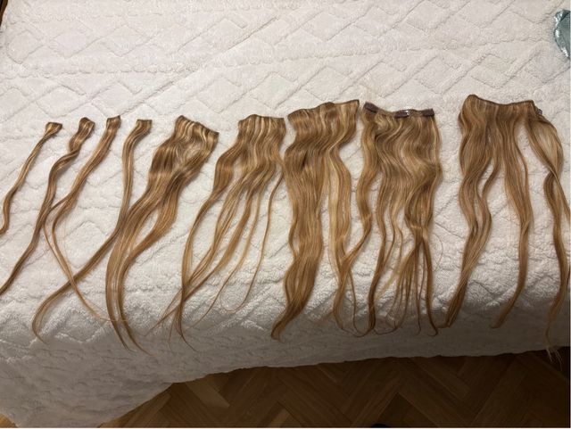 9 extensiones pelo natural mechas nuevas