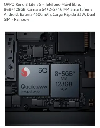 OPPO Reno8 Lite 5G in colore Rainbow