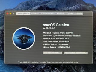 iMac 2013 Apple Plata/Negro