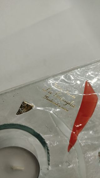 Portacandele in vetro artigianale