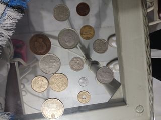 Lotto di monete antiche e moneta d'argento del 2000