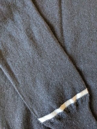 Maglia donna in cashmere nero e bianco