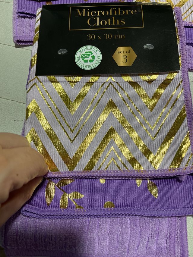 Paños de microfibra decorados (Set de 3) Lote de 9