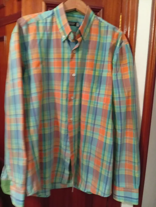 Camisa de cuadros hombre