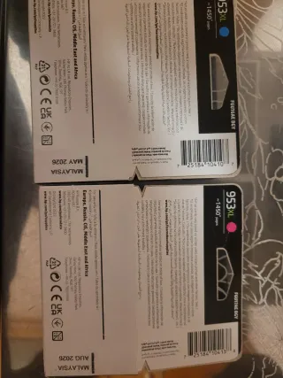 Cartuchos Tinta HP 953XL Cyan/Magenta. No caducado