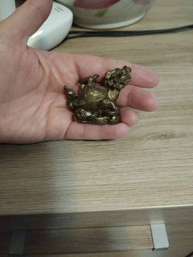 Dragón Tortuga Feng Shui Latón