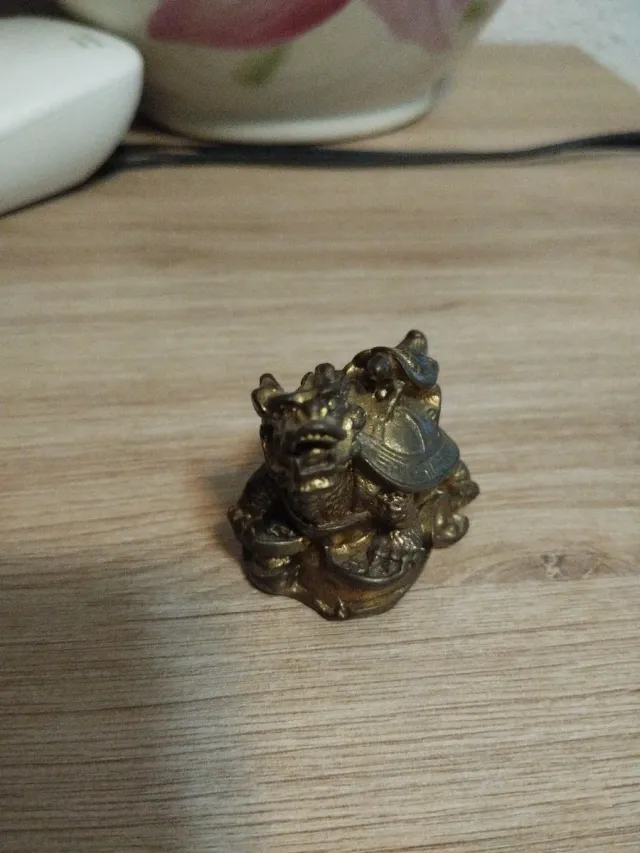 Dragón Tortuga Feng Shui Latón