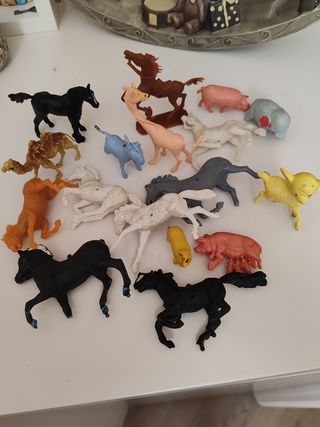 Lotto animali fattoria vintage plastica