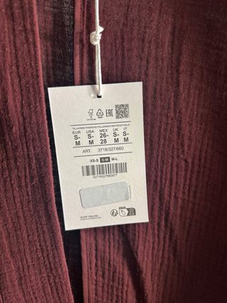 Chaqueta kimono burdeos