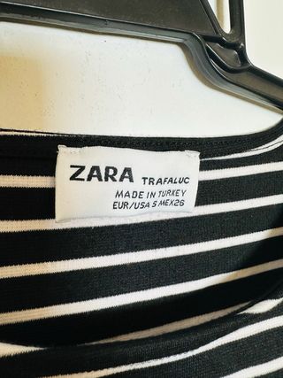 Vestido Zara rayas marinero asimétrico Talla S