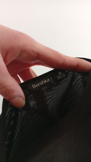 Blusa cruzada manga larga negra