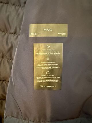 Chaquetón Parka azul marino con capucha de Mango