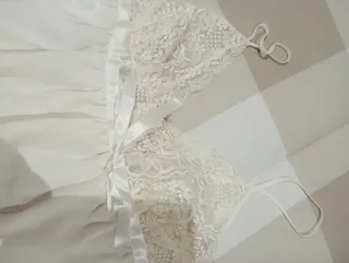 Camisón y bata lencera encaje