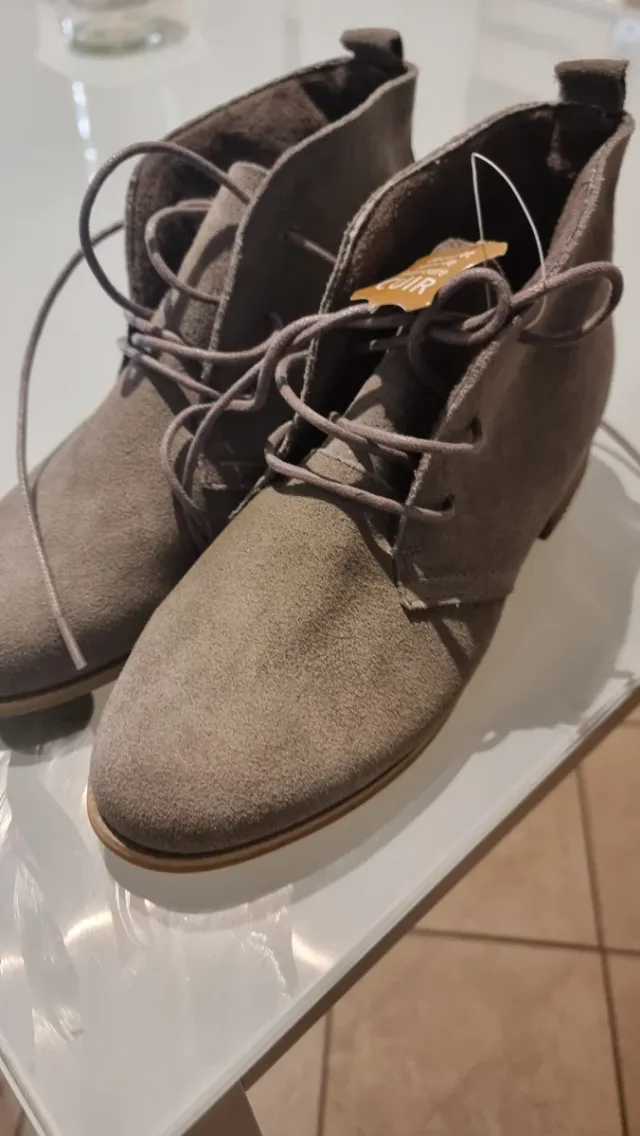 Stivaletti donna scamosciati grigi taglia 36