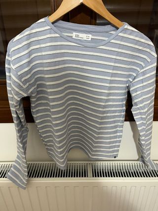 Camiseta niña Kids rayas azul/blanco 13-14 años