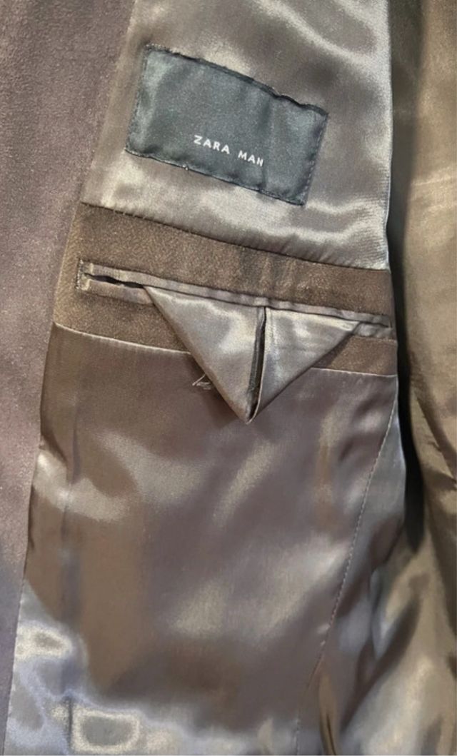 Chaqueta cuadros hombre gris