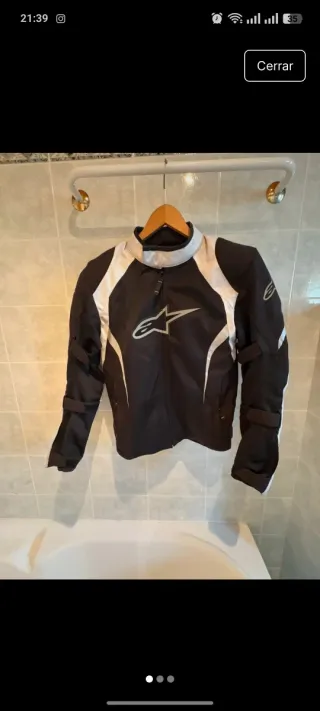 Chaqueta Moto Alpinestars Negra y Blanca
