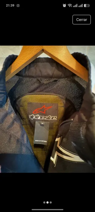 Chaqueta Moto Alpinestars Negra y Blanca