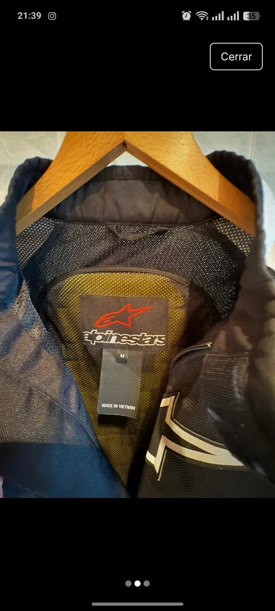 Chaqueta Moto Alpinestars Negra y Blanca